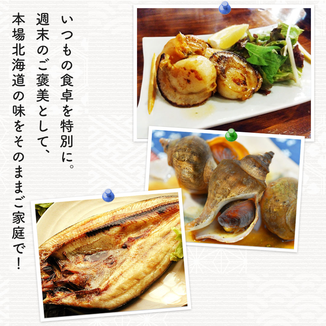 北海道 海鮮BBQセット ホタテ・青つぶ貝・真ほっけ
