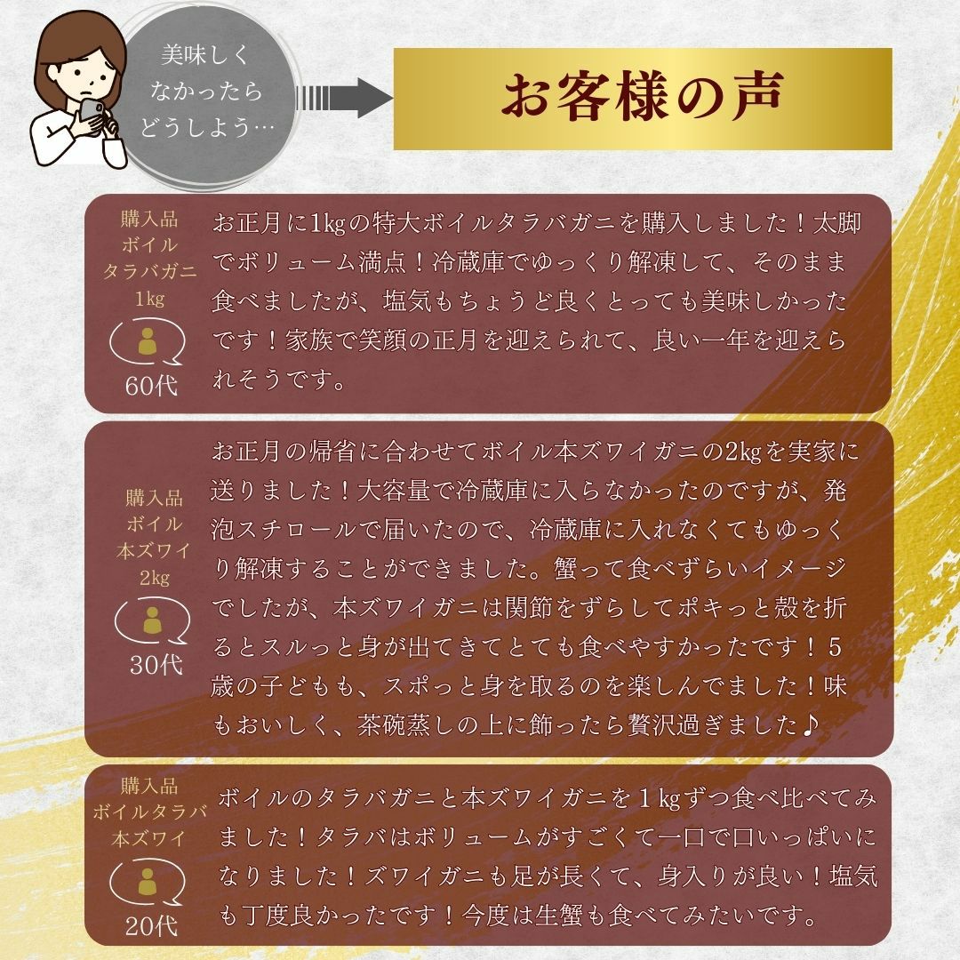 ボイル本ズワイガニ脚 1kg（3～4肩・シュリンク包装）｜旨み濃厚の王道